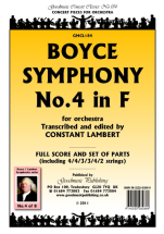 William Boyce - Symphonie no.4 in F
