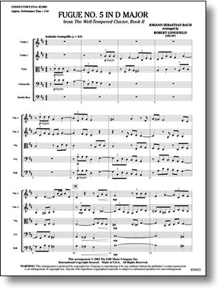 Johann Sebastian Bach - Fugue no. 5 in D major